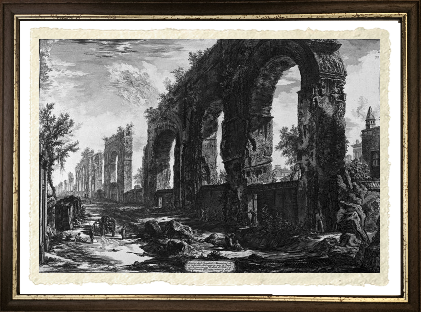 Rovine degli aquedotti Neroniani, riproduzione di Giovanni Battista Piranesi