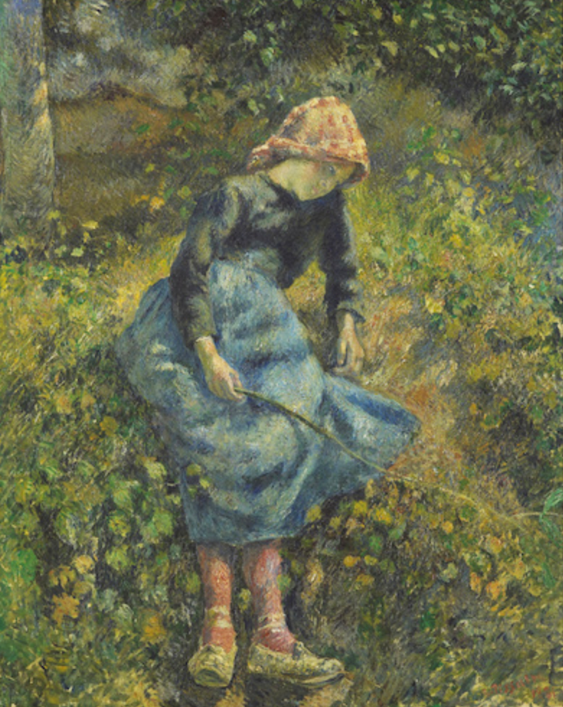La Bergère di Camille Pissarro su pregiata carta Amalfi