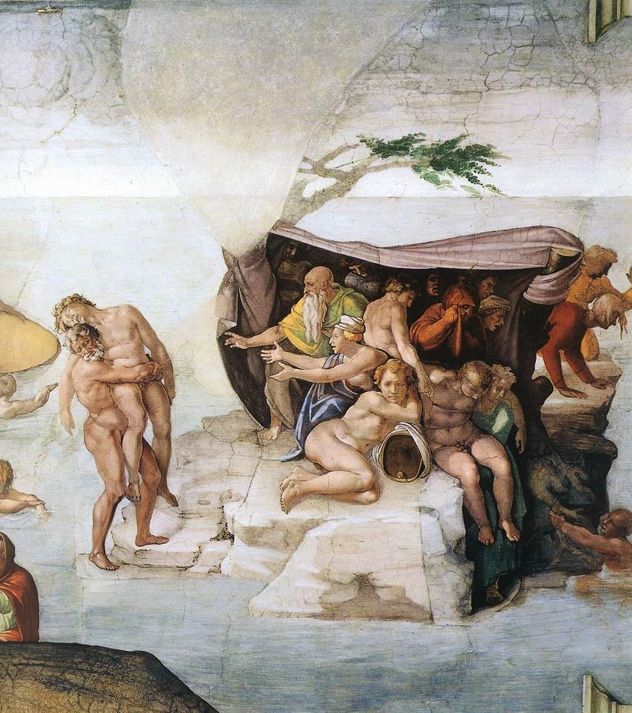 Il Diluvio Universale di Michelangelo Buonarroti su pregiata carta Amalfi