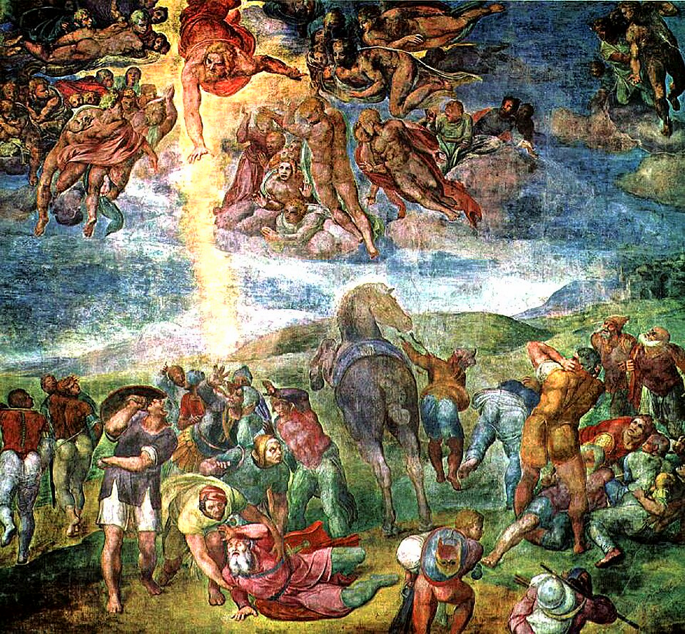La conversione di Saulo di Michelangelo Buonarroti su pregiata carta Amalfi
