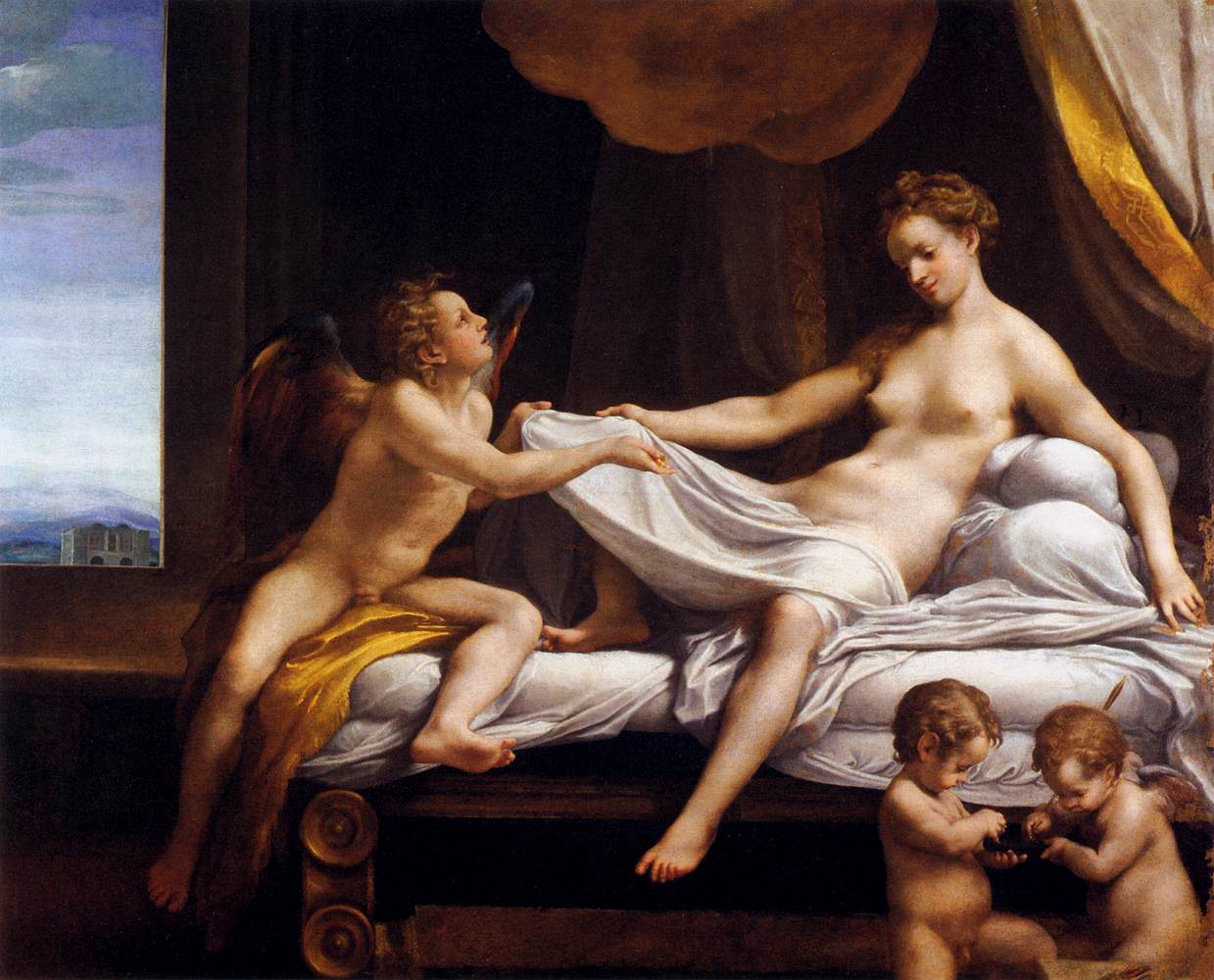 Danae di Correggio su pregiata carta Amalfi