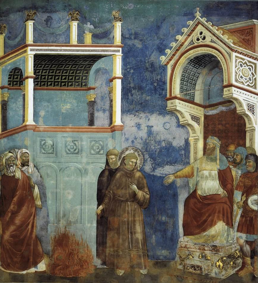 San Francesco davanti al Sultano di Giotto su pregiata carta Amalfi