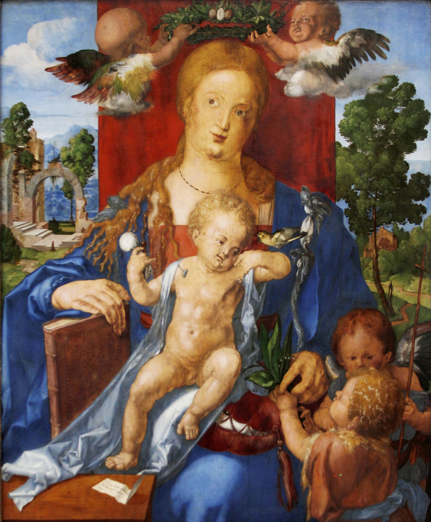 Madonna del Lucherino di Albrecht Dürer su pregiata carta Amalfi