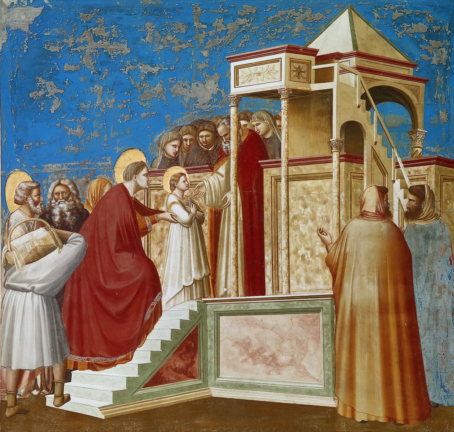 Presentazione della Vergine al Tempio di Giotto su pregiata carta Amalfi