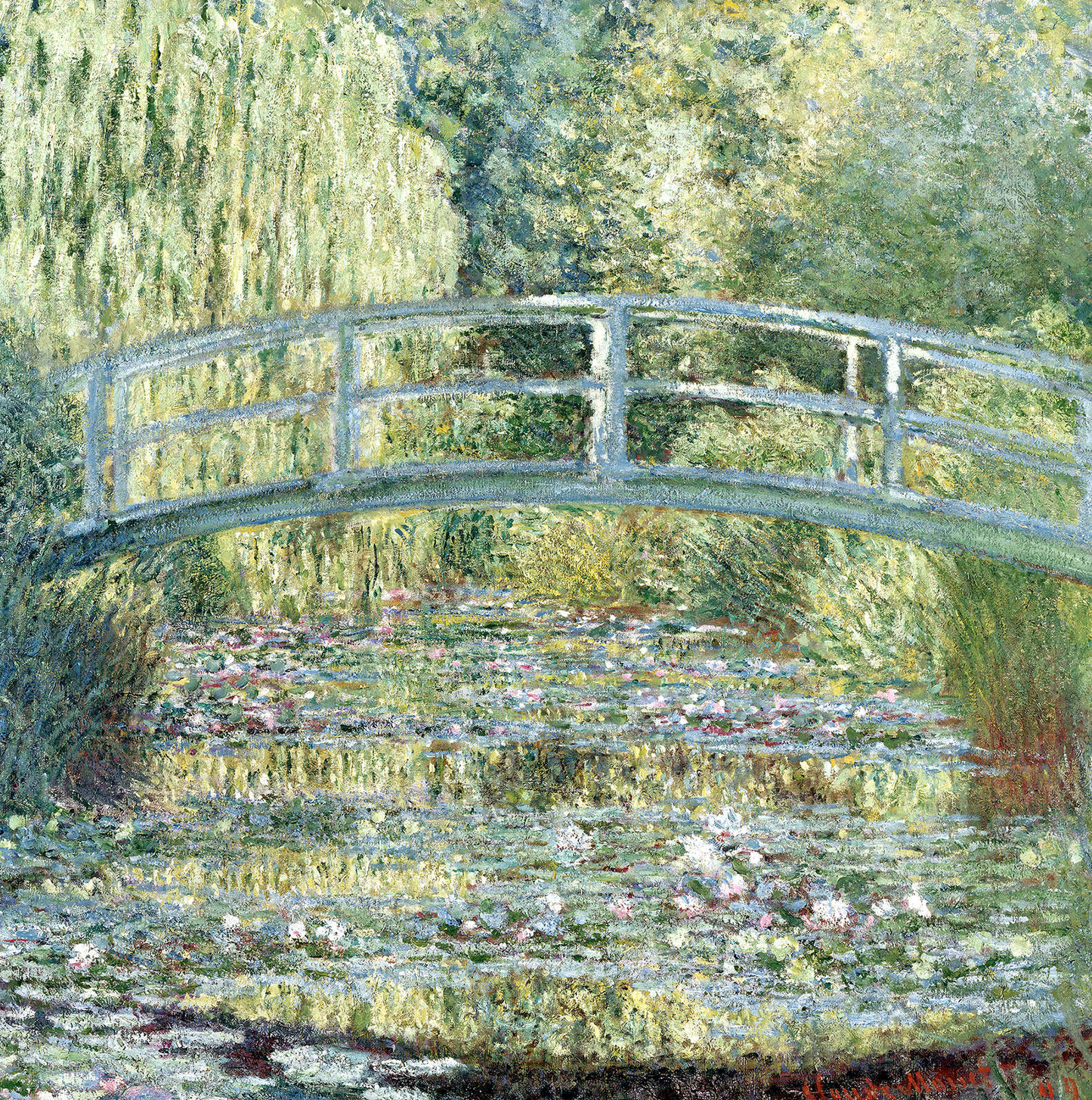 The water lily pond, green harmony, by Claude Monet on refined Amalfi paper