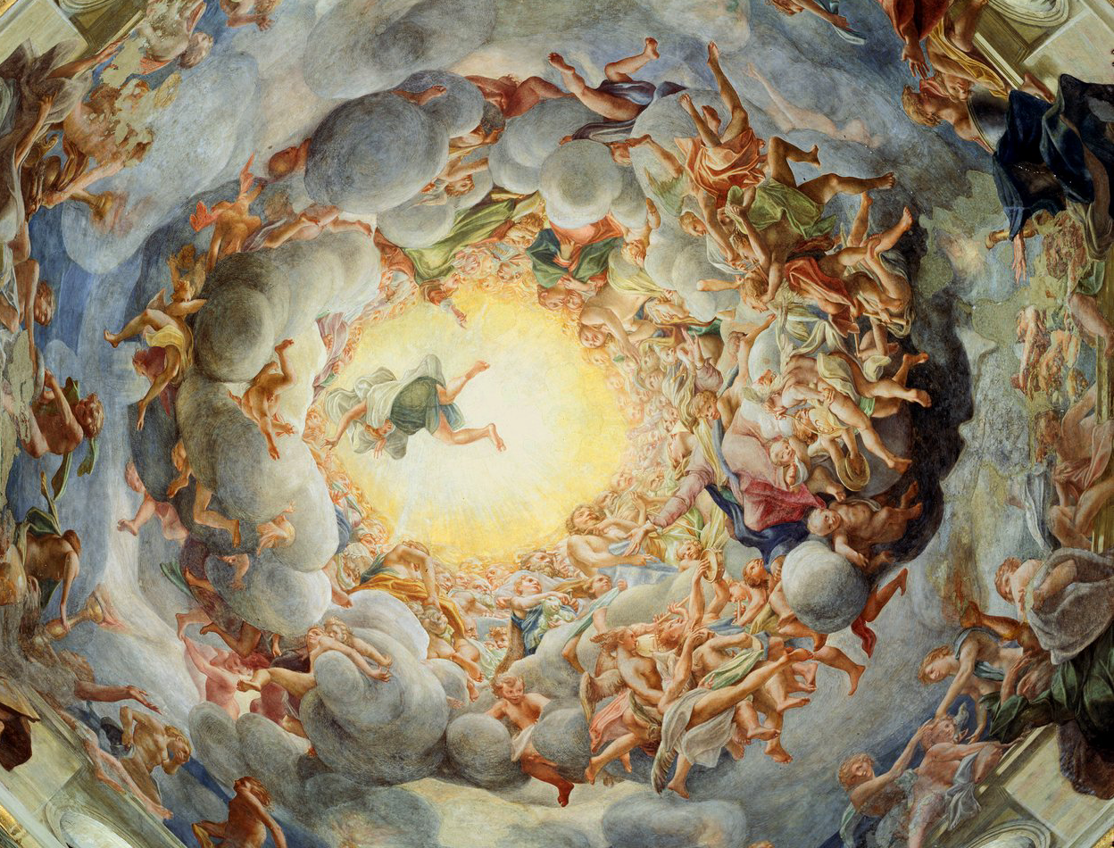 Assunzione della vergine di Correggio su pregiata carta Amalfi