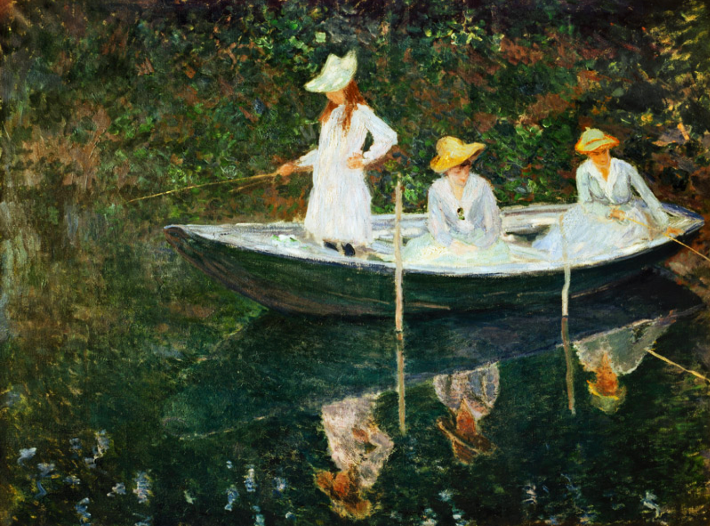 Boat at Giverny, painting by Claude Monet