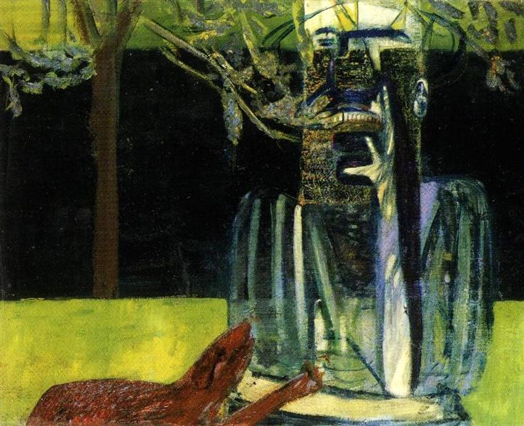 Figures in a garden di Francis Bacon su pregiata carta Amalfi
