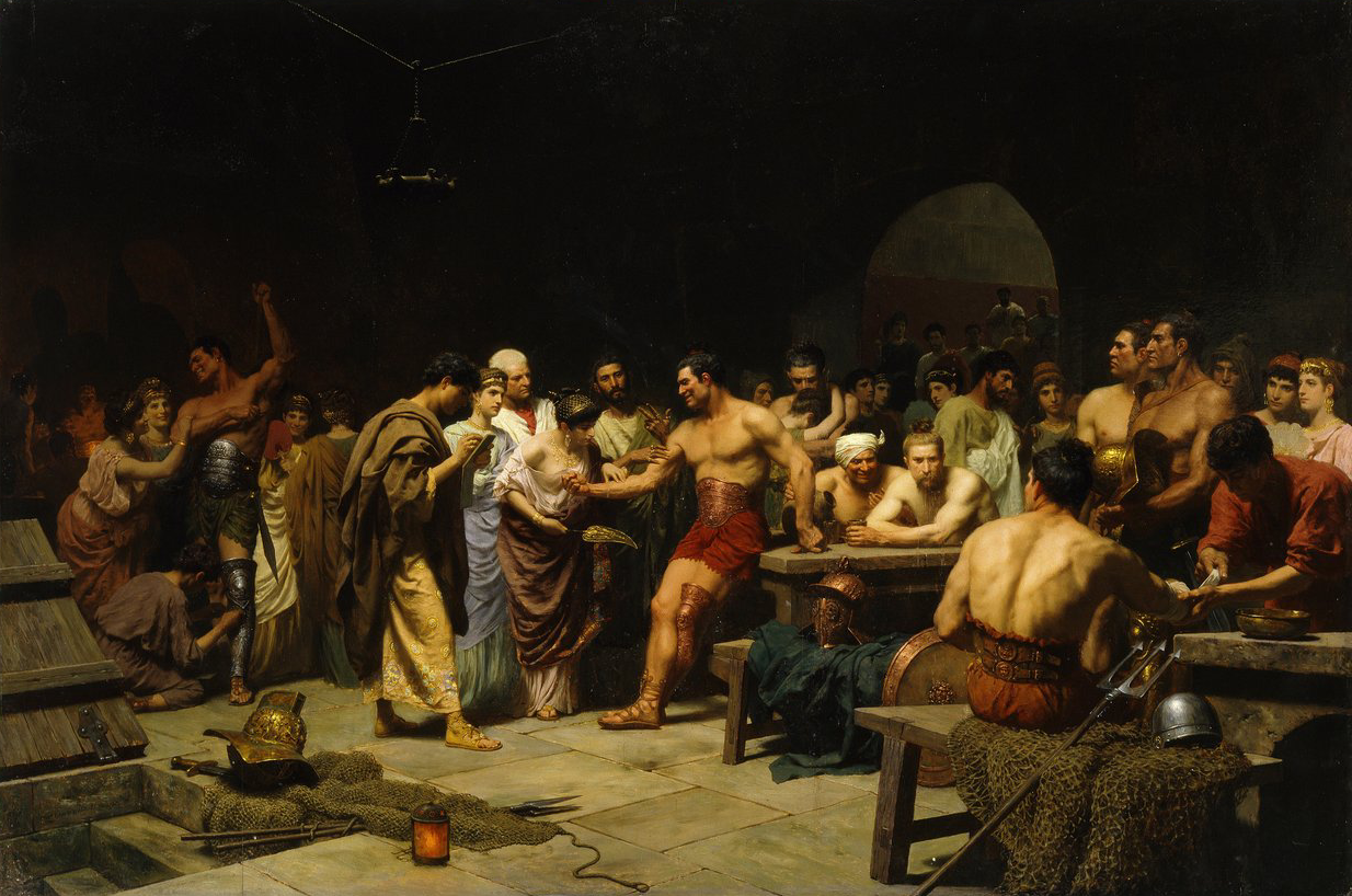 Horace reads in front of Stefano Bakalovich's circle of Maecenas