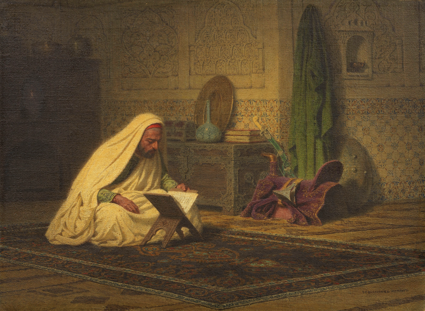 Horace reads in front of Stefano Bakalovich's circle of Maecenas