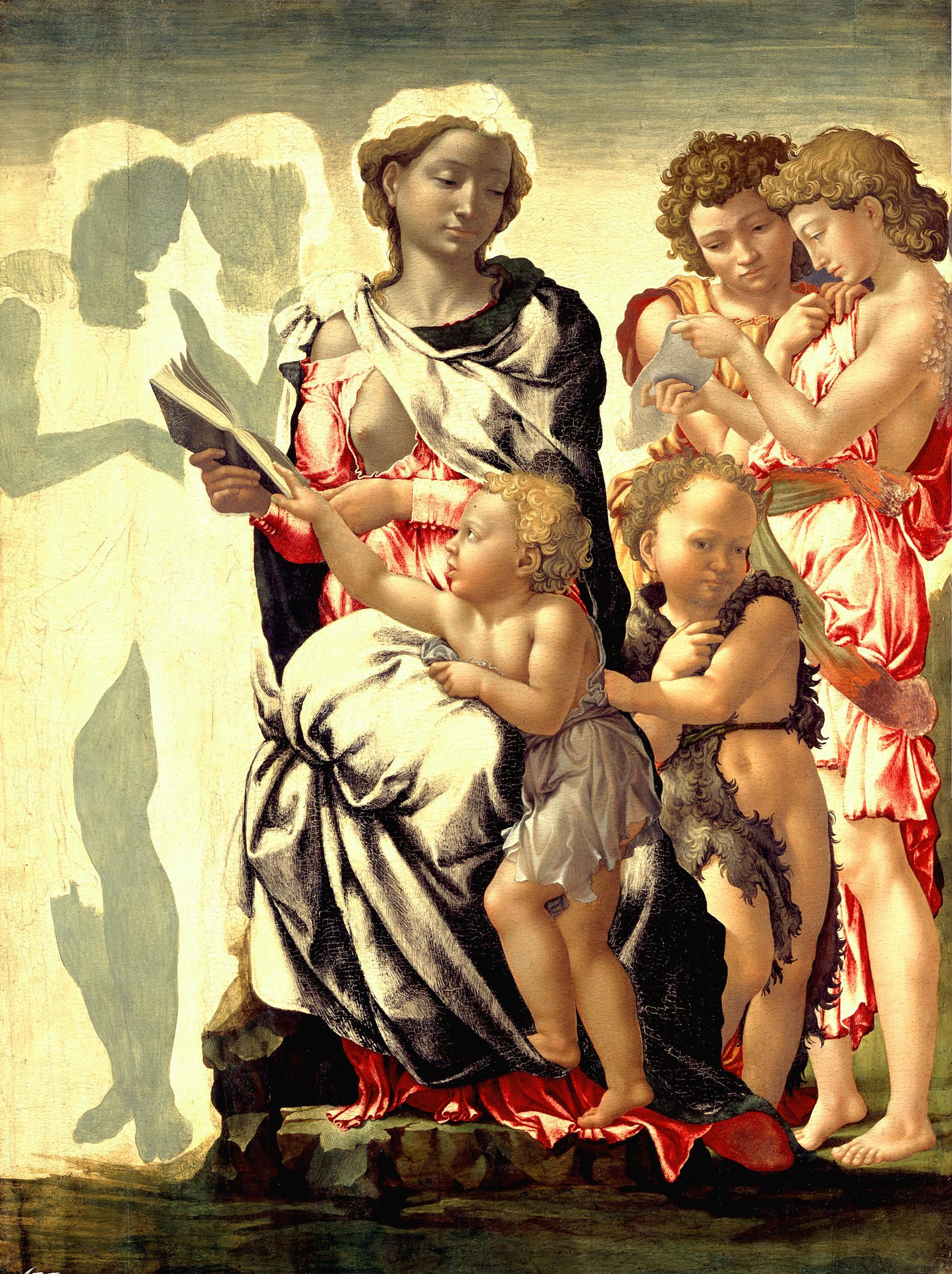 Madonna di Manchester di Michelangelo Buonarroti su pregiata carta Amalfi