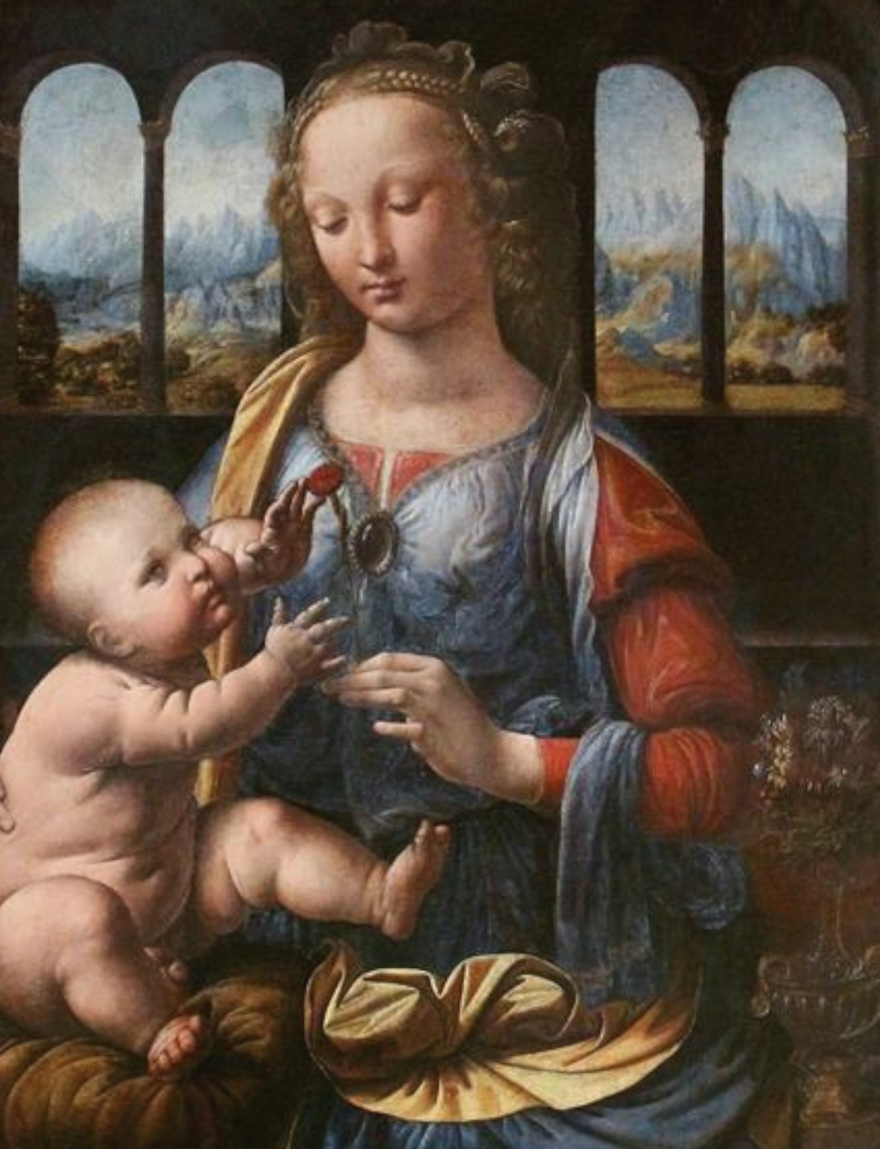 Leonardo da Vinci's Madonna of the Carnation on fine Amalfi paper