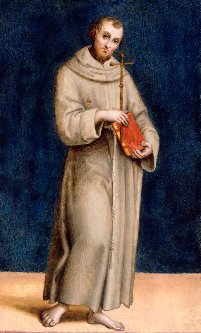 San Francesco D'Assisi di Michelangelo Buonarroti su pregiata carta Amalfi
