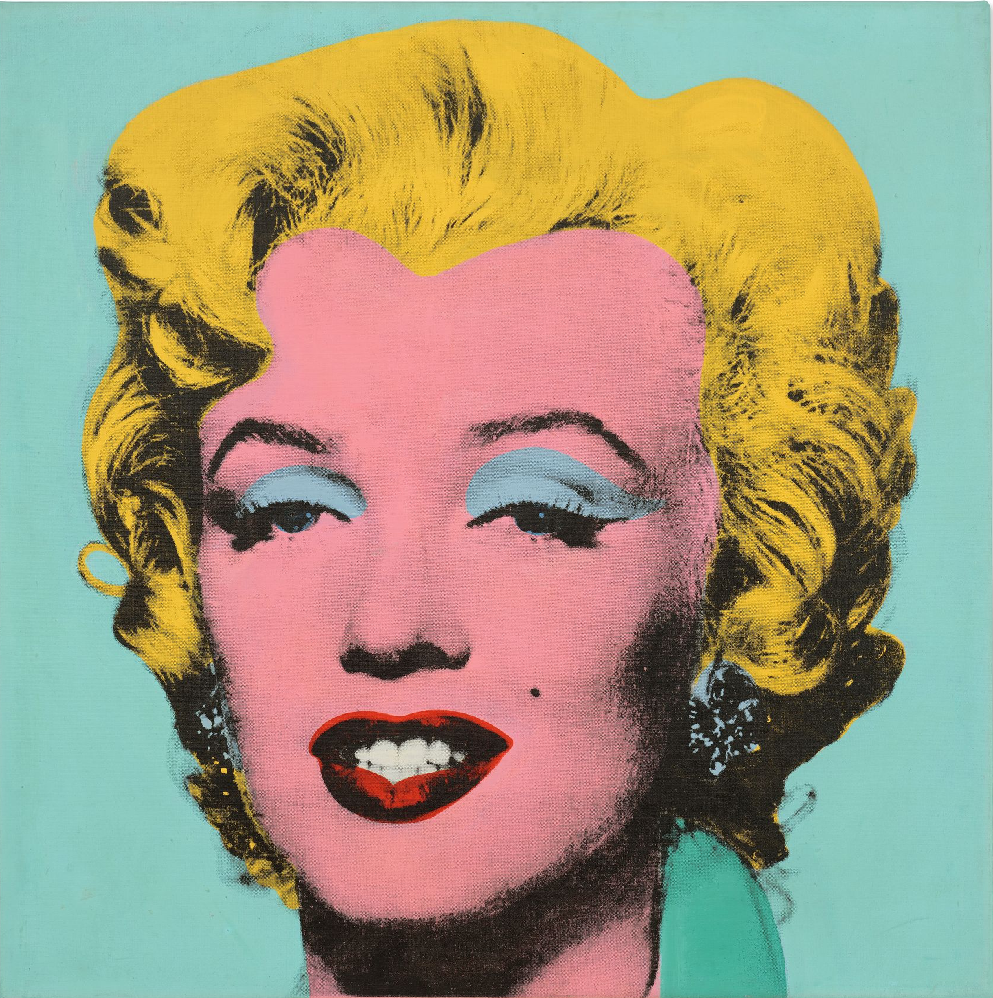 Shot Sage Blue Marylin Monroe di Andy Warhol su pregiata carta Amalfi