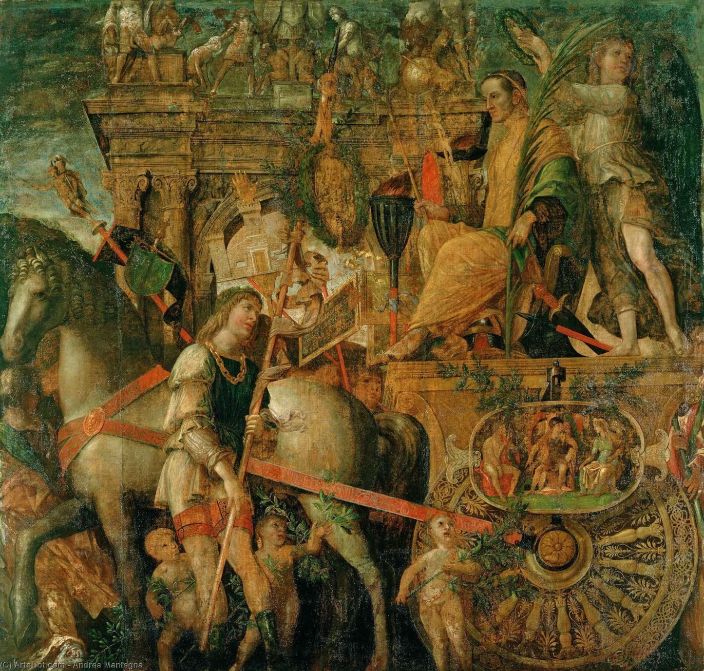 Trionfi di Cesare di Andrea Mantegna su pregiata carta Amalfi