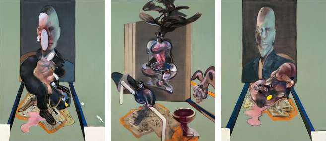 Trittico, 1976 di Francis Bacon su pregiata carta Amalfi