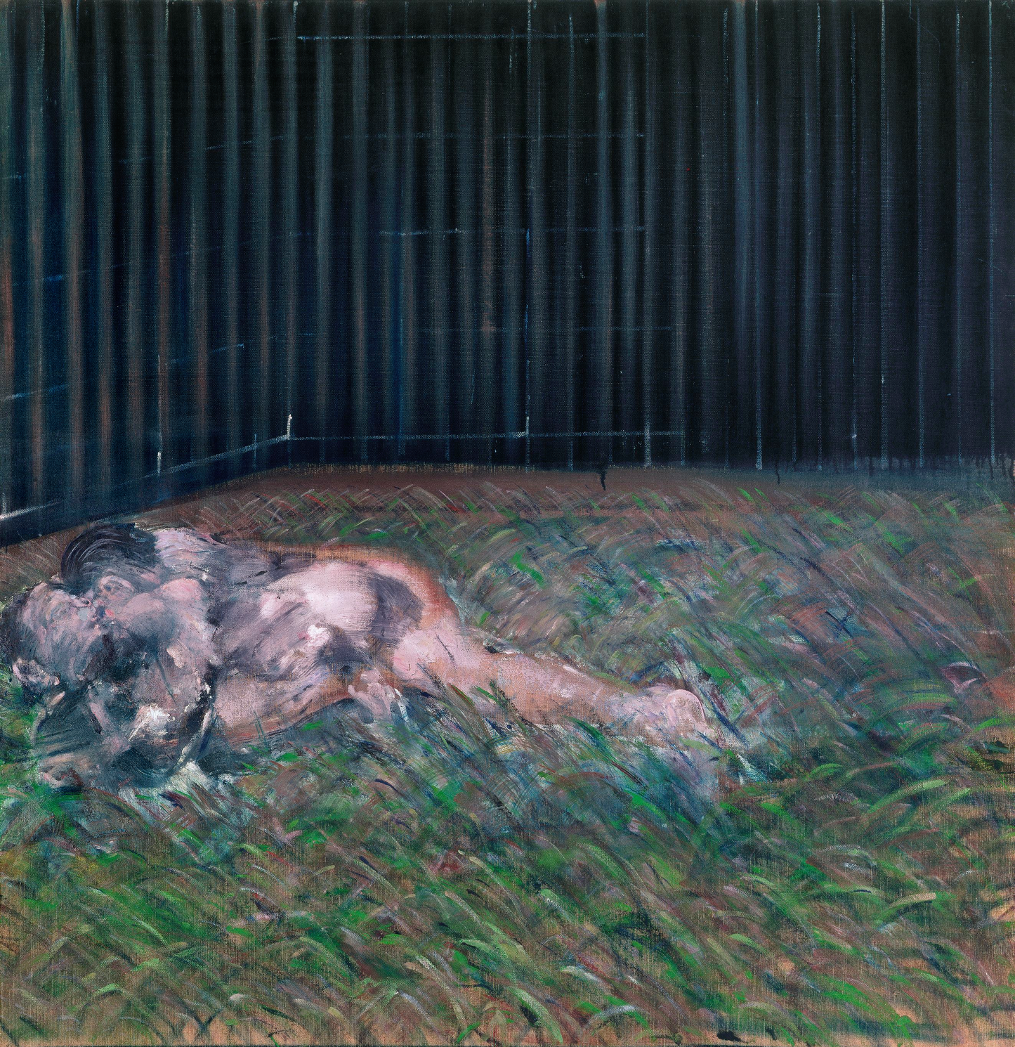 Due figure nell'erba di Francis Bacon su pregiata carta Amalfi