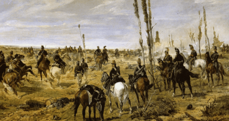 Assalto a Madonna della Scoperta di Giovanni Fattori su pregiata carta Amalfi