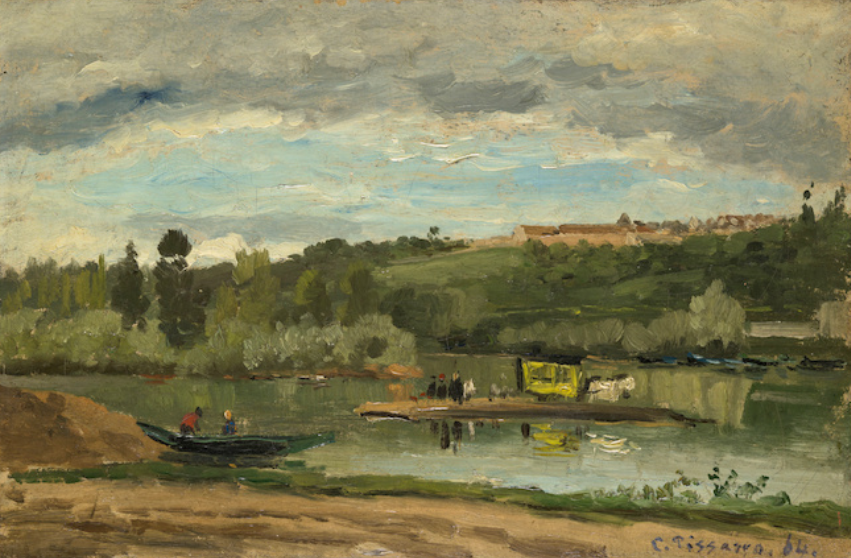 Bac à la Varenne-Saint-Hilaire di Camille Pissarro su pregiata carta Amalfi