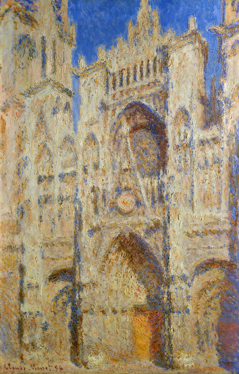 La cattedrale di Rouen di Claude Monet su pregiata carta Amalfi