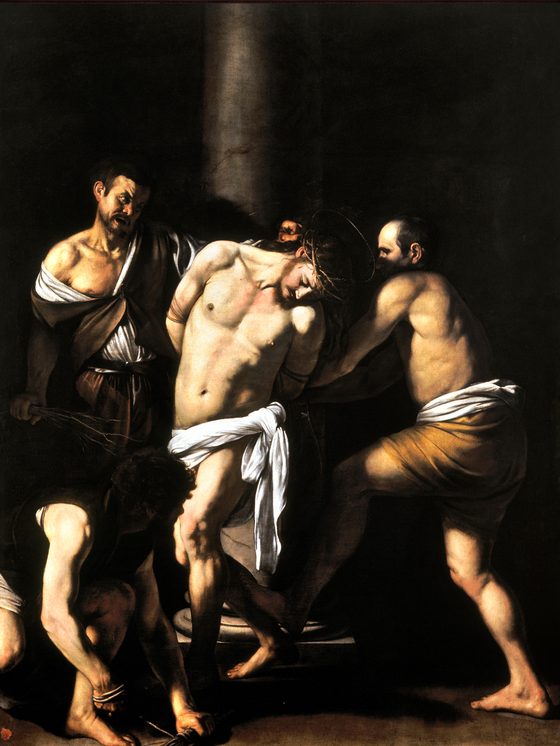 Flagellazione di Cristo di Caravaggio su pregiata carta Amalfi