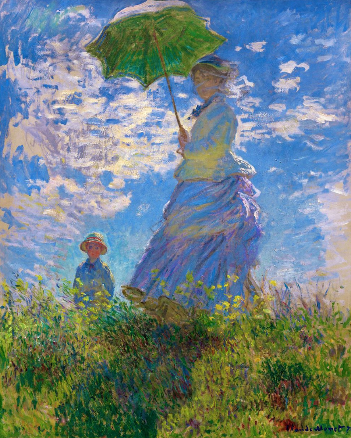 La passeggiata di Claude Monet su pregiata carta Amalfi
