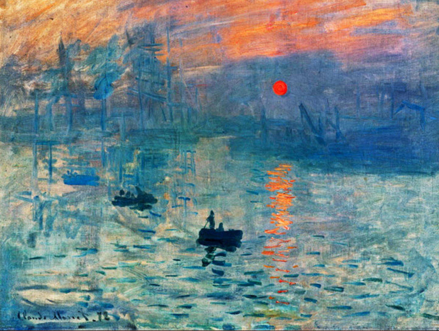 Impression, Sunrise, painting by Claude Monet