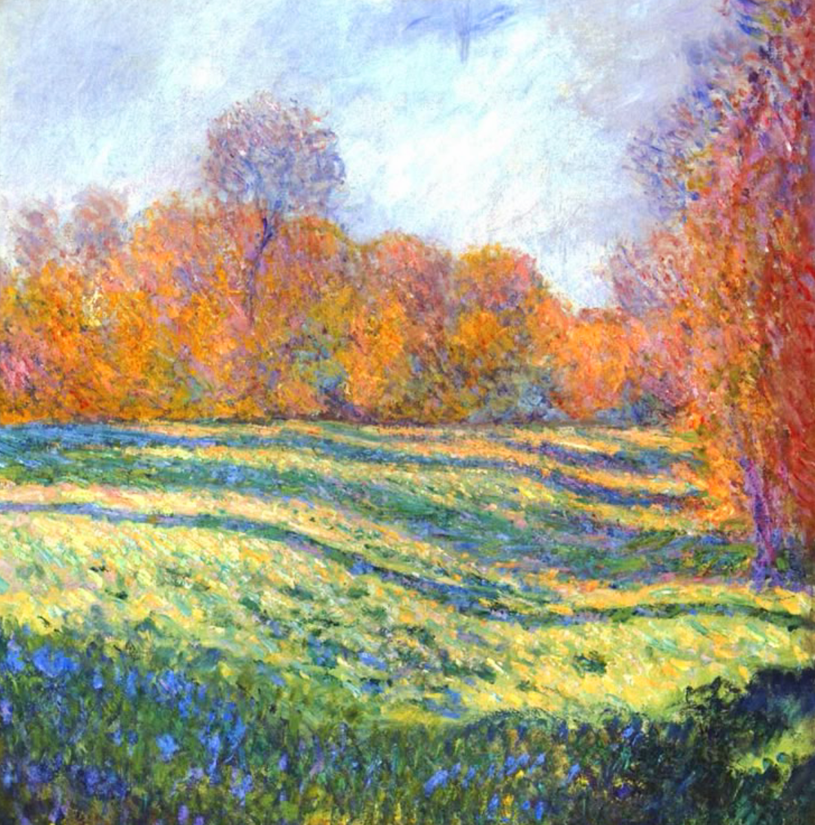 Meadow at Giverny, painting by Claude Monet