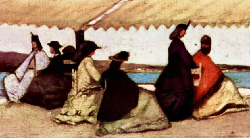 La rotonda dei Bagni Palmieri di Giovanni Fattori su pregiata carta Amalfi