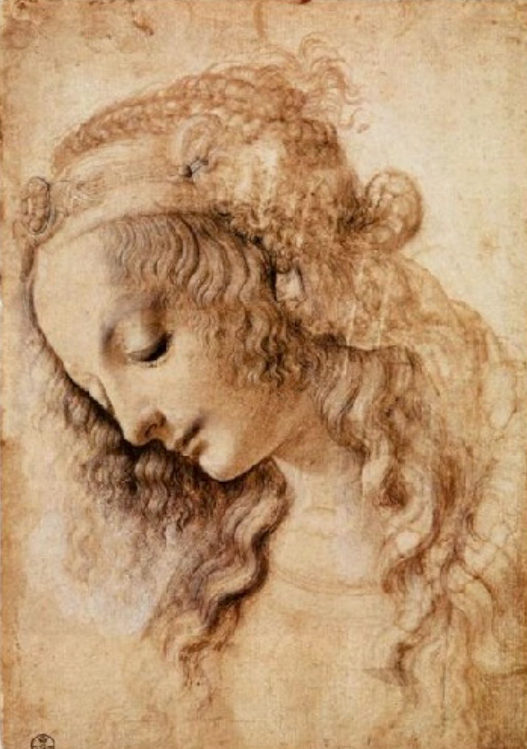 Head of a Woman - La Scapigliata - by Leonardo Da Vinci