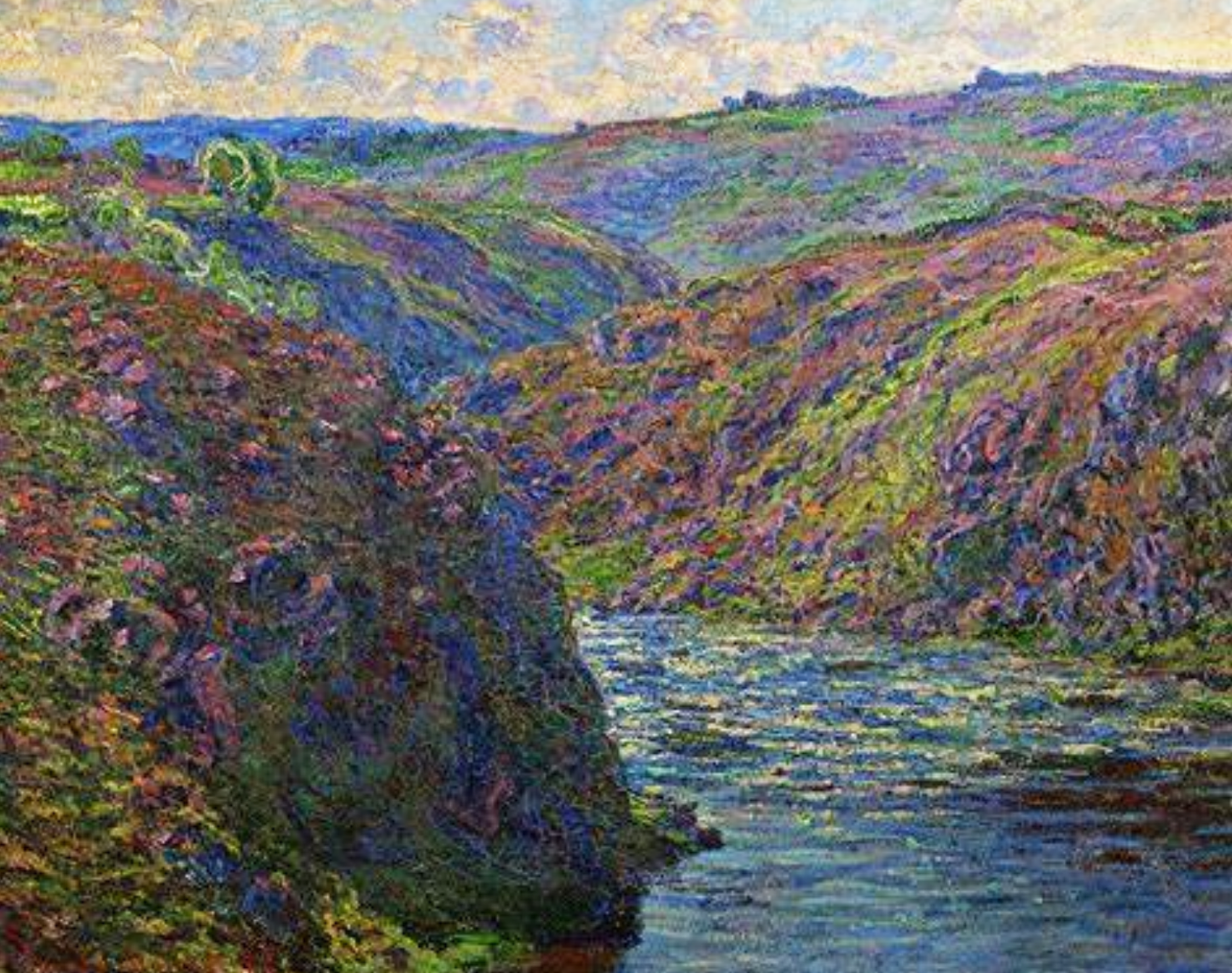 Valle della Creuse di Claude Monet su pregiata carta Amalfi