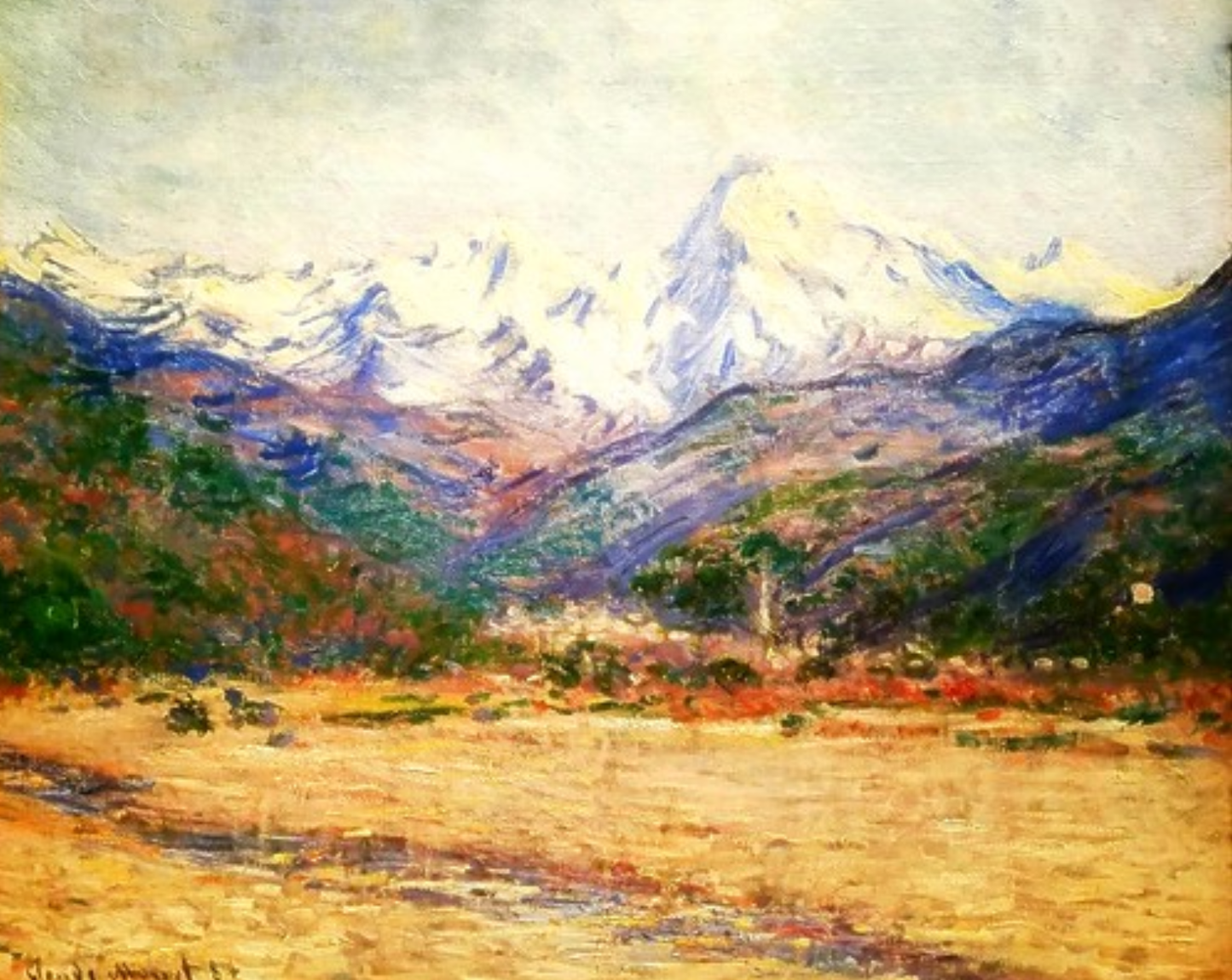 La valle della Nervia di Claude Monet su pregiata carta Amalfi