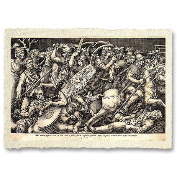 Roman soldiers fight against the Dacians