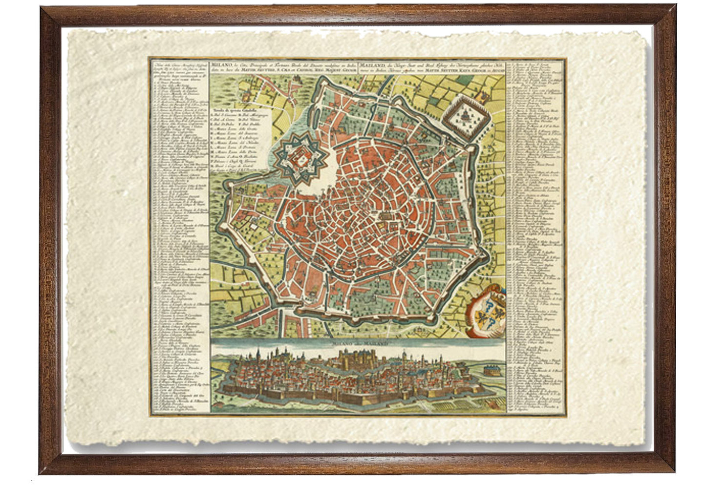 Mappa di Milano, la Citta Principale et Fortezza Reale del Ducato