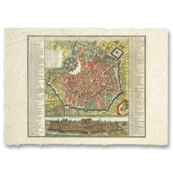 Mappa di Milano, la Citta Principale et Fortezza Reale del Ducato