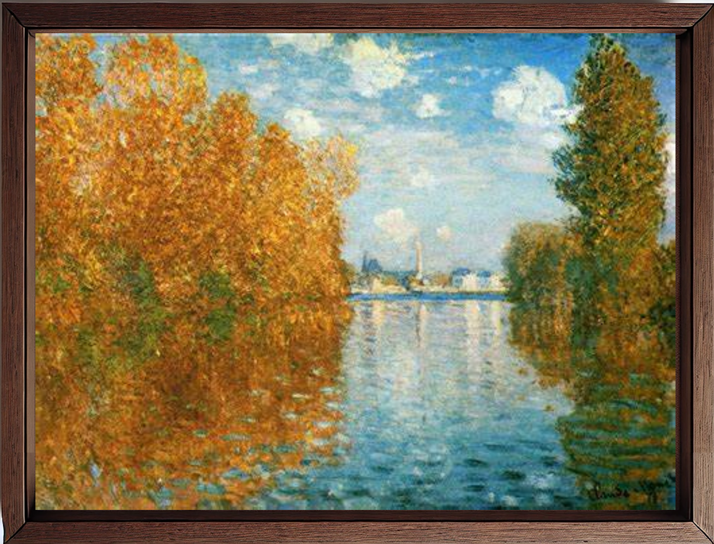 Autumn effect at Argenteil, painting by Claude Monet