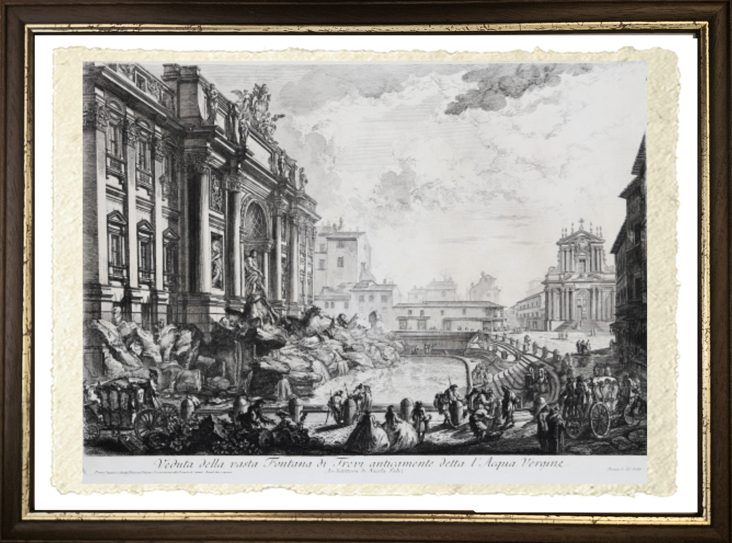 Fontana di Trevi, riproduzione di Giovanni Battista Piranesi