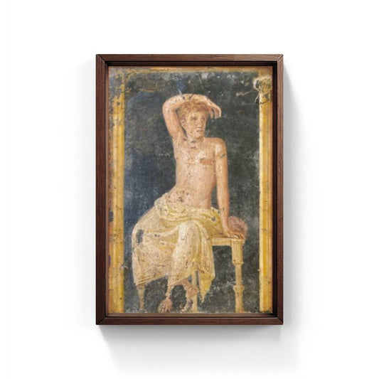 Young man sitting, Pompeian style