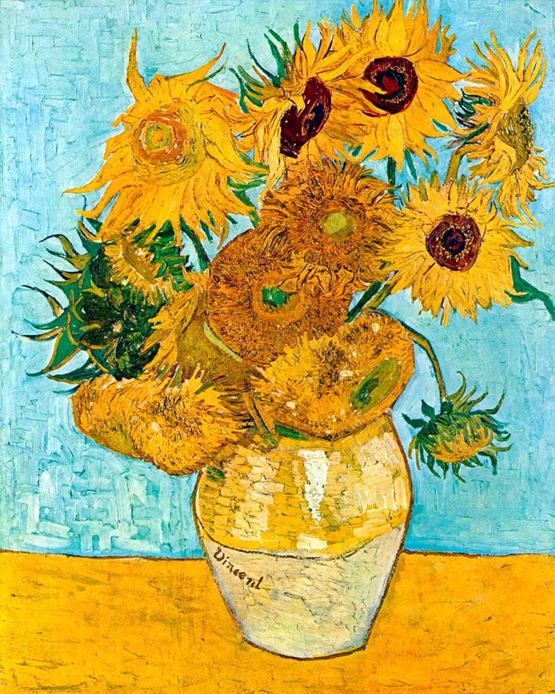 Sunflowers, Van Gogh, 1888. Reproduction