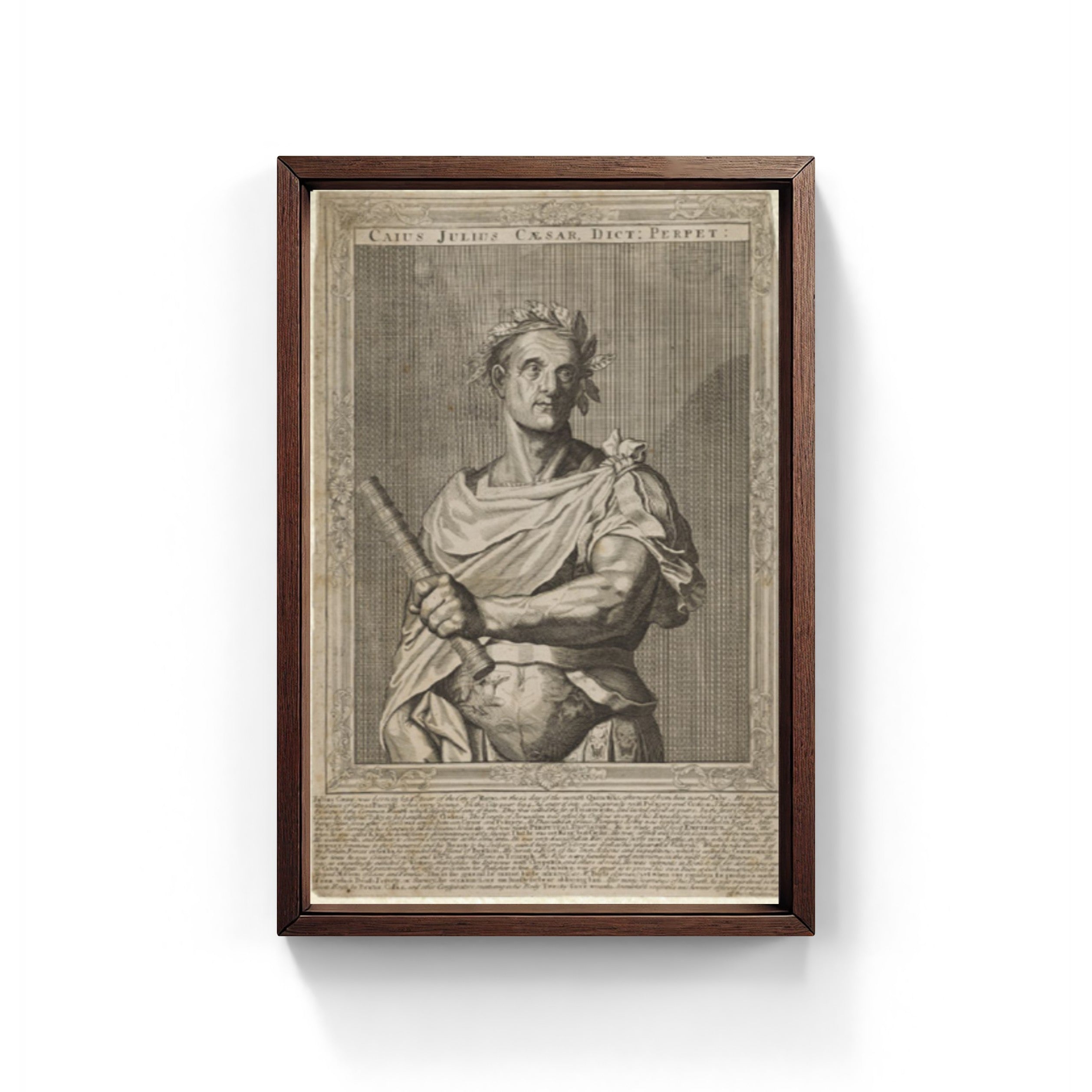 Julius Caesar, emperor of Rome. Line engraving by A. Sadeler – Trizio ...