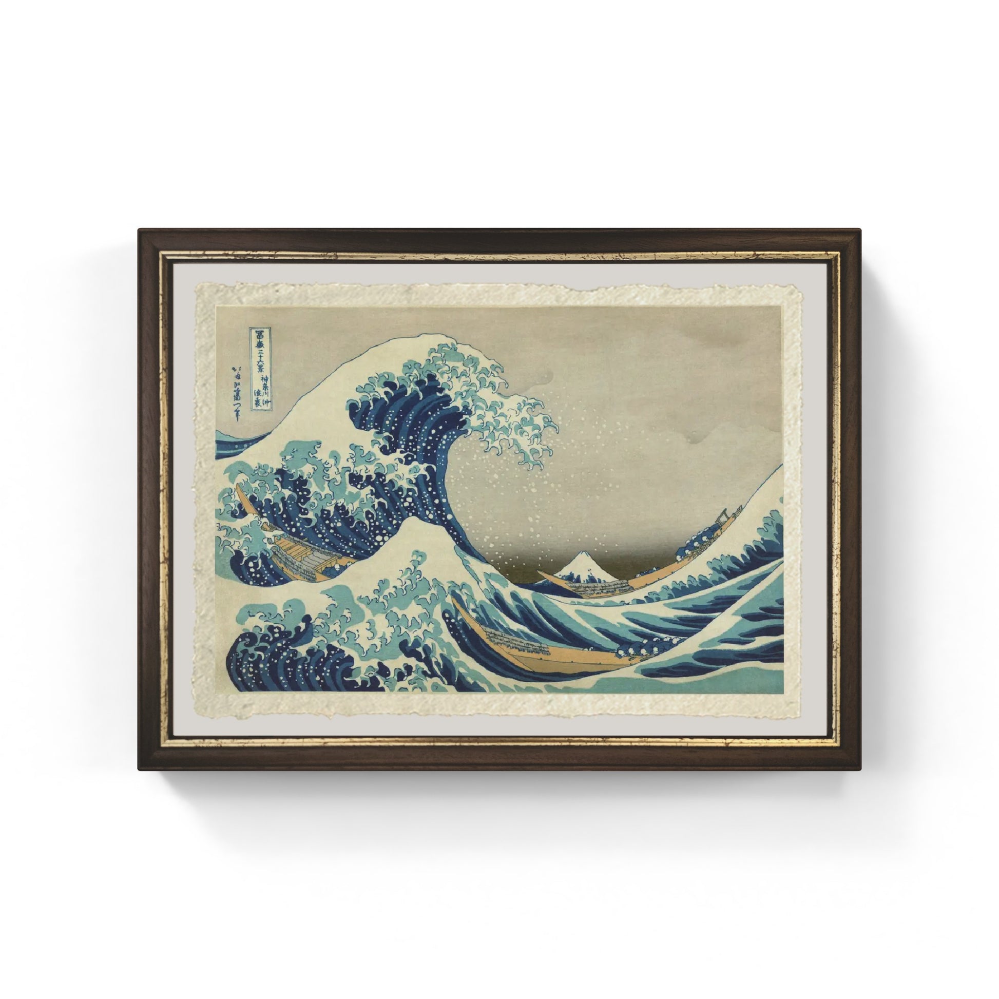 la grande onda di kanagawa di katsushika hokusai su carta amalfi
