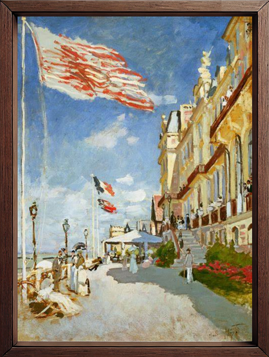 Hotel des Roches Noires, Trouville, painting by Claude Monet