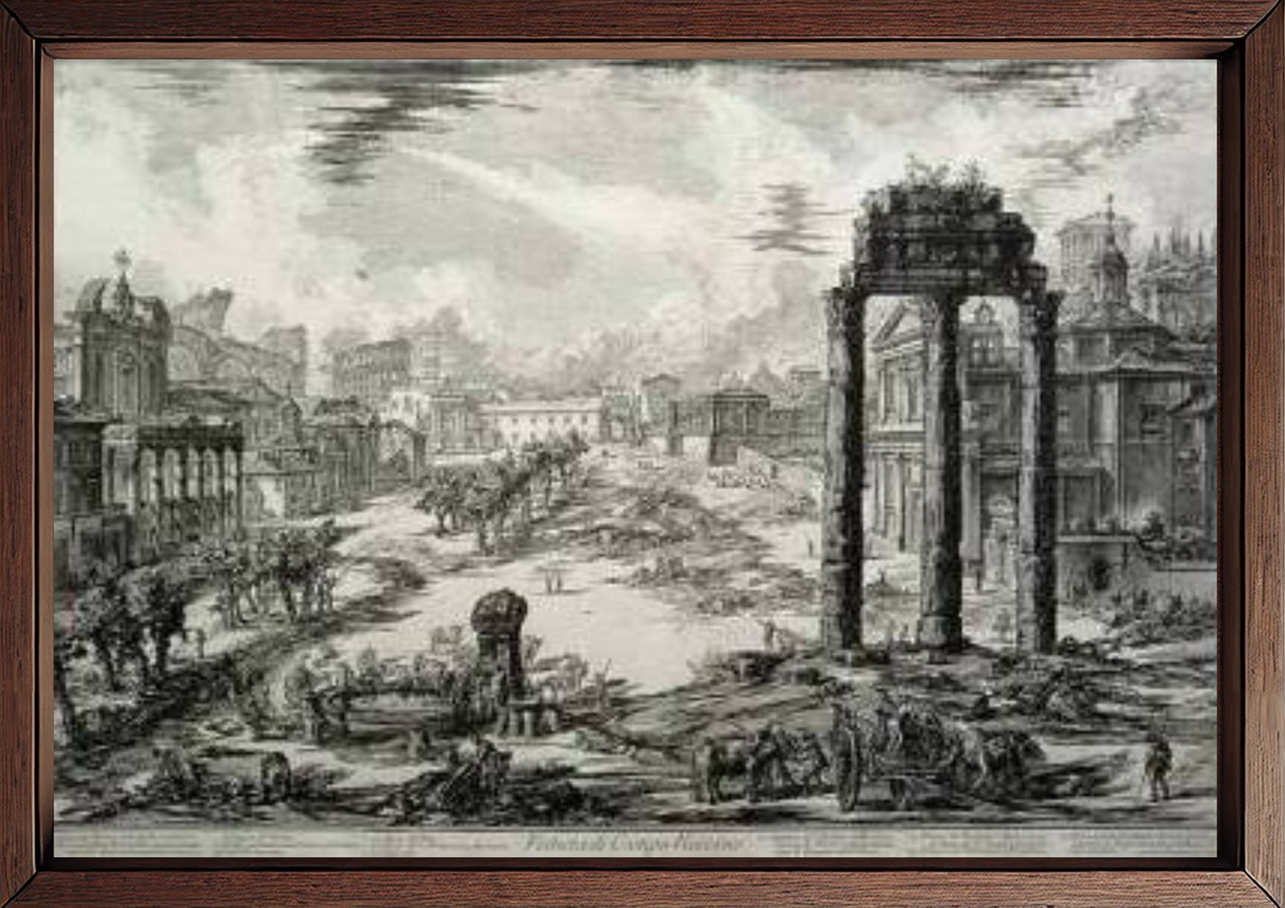 I Fori romani visti da campo vaccino di Giovanni Battista Piranesi
