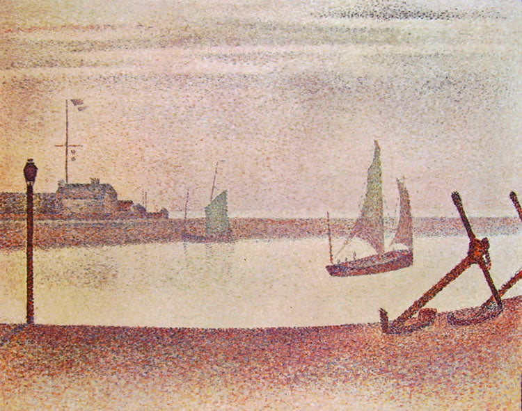 Il canale di Gravelines di sera di Georges Seurat su pregiata carta Amalfi