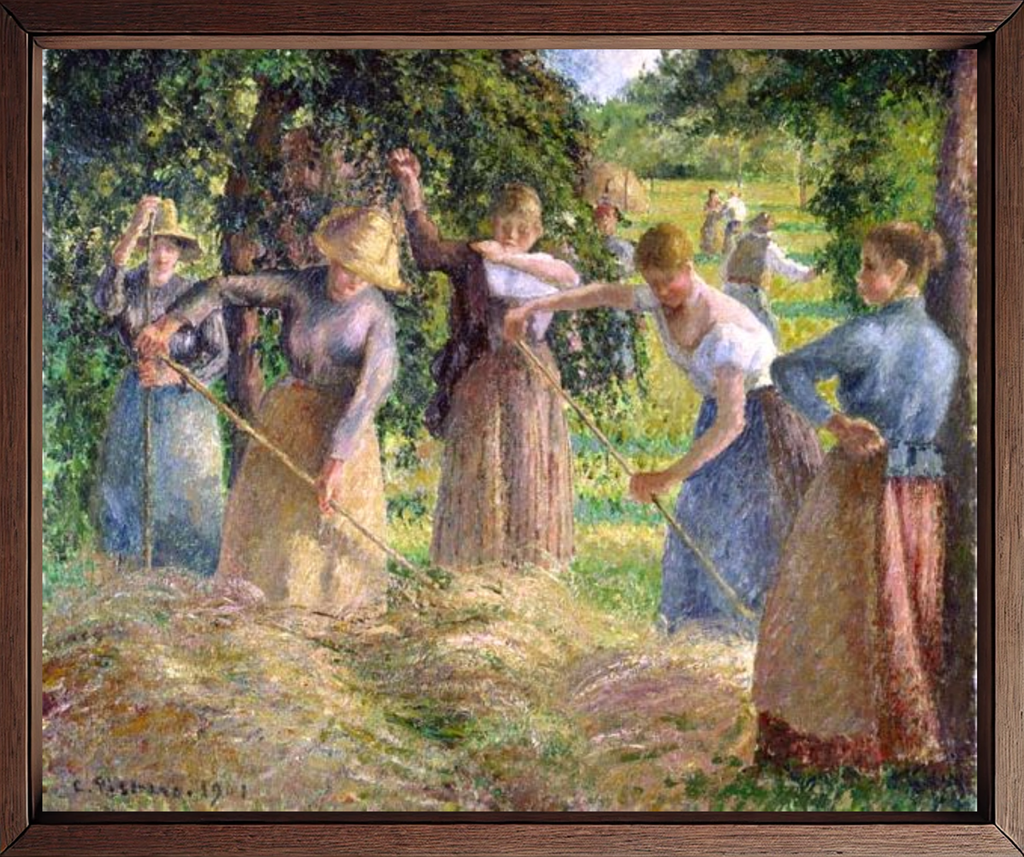 Il raccolto del fieno a Éragny di Camille Pissarro