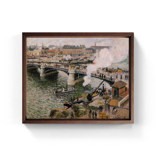The  Boieldieu Bridge in Rouen, Damp Weather by Camille Pissarro