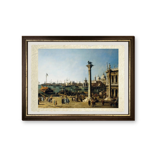 Il Bacino di S. Marco, Venezia, dalla Piazzetta - Giovanni Antonio Canal detto Canaletto - riproduzione incorniciata