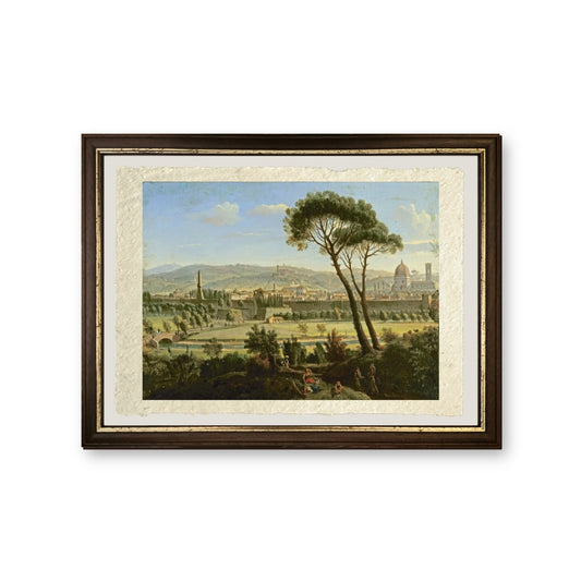 Veduta di Firenze dalla strada di Bologna - Gaspare Vanvitelli - Gaspar van Wittel - riproduzione incorniciata