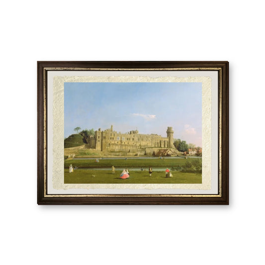 Castello di Warwick  1748 - Giovanni Antonio Canal detto Canaletto - riproduzione incorniciata