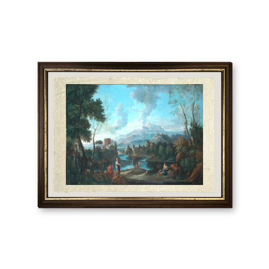Paesaggio classico, Orizzonte - Jan Frans van Bloemen - riproduzione incorniciata